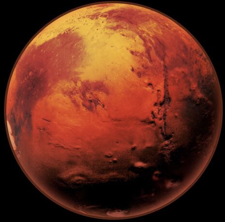 Mars globe reference image for the SPAR3 process lane